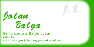 jolan balga business card