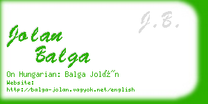 jolan balga business card